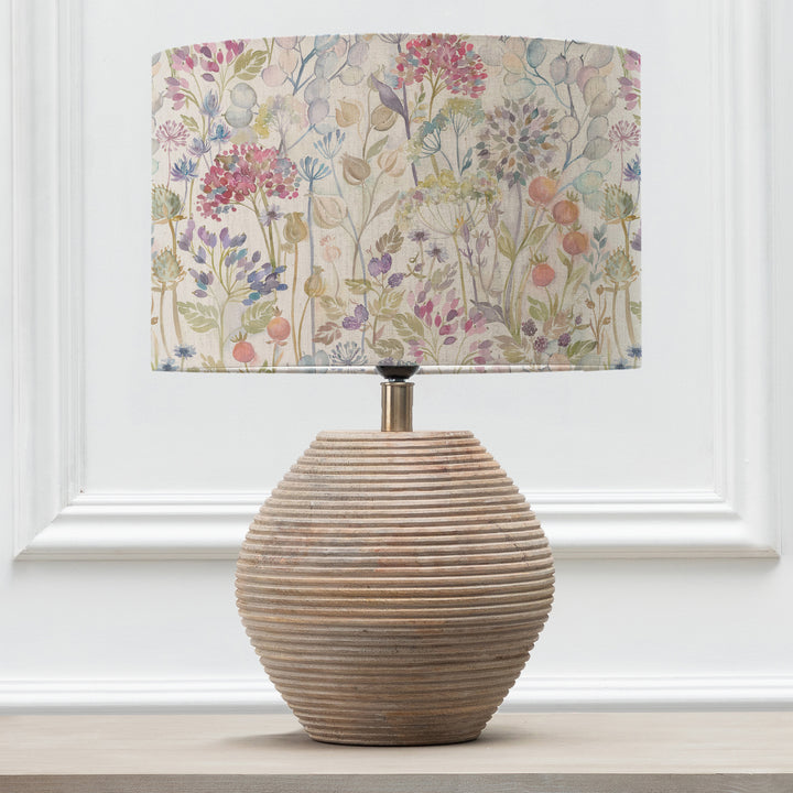 Cerys Table Lampbase White/Hedgerow EVA 40cm Lampshade Linen - image 2