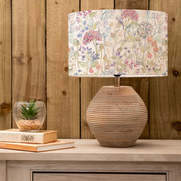 Cerys Table Lampbase White/Hedgerow EVA 40cm Lampshade Linen
