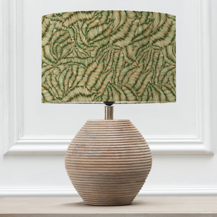CERYS TABLE LAMPBASE WHITE/MUSA KIWI EVA 40CM LAMPSHADE MULTI