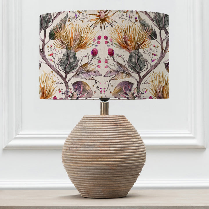 Cerys Table Lampbase White/Varys EVA 40cm Lampshade Gold - image 2