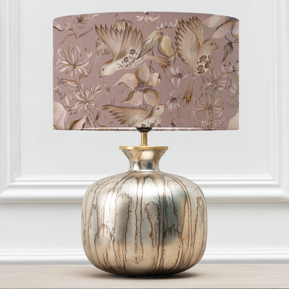 Elphaba Table Lampbase Glass/Floella Viola EVA 37cm Lampshade Pink - image 2