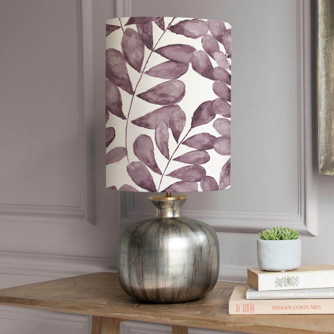 Elphaba Table Lampbase Glass/Rowan Anna 30x40cm Lampshade Dusk