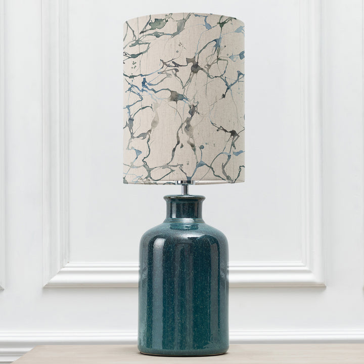 Elspeth Table Lampbase Aqua/Carrara Anna 25cm Lampshade Frost - image 2
