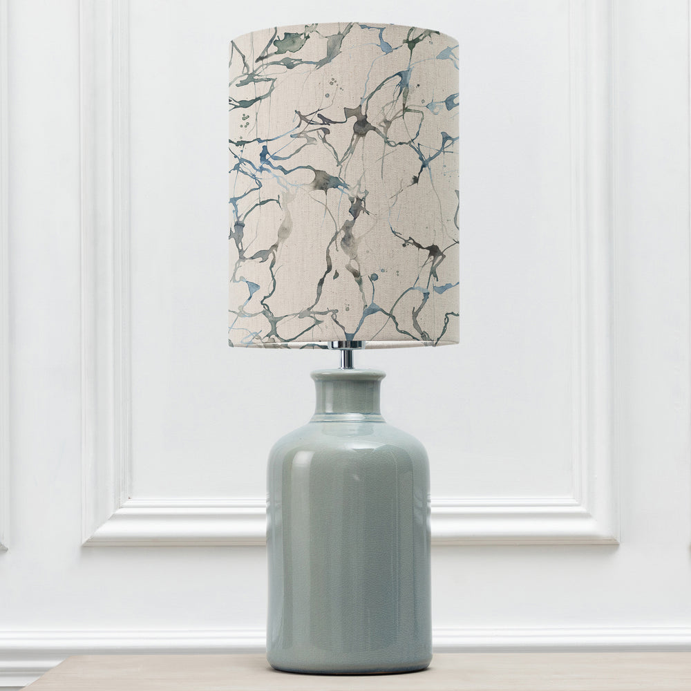 Elspeth Table Lampbase Duck Egg/Carrara Anna 25cm Lampshade Frost - image 2