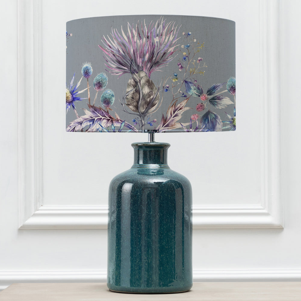 Elspeth Table Lampbase Aqua/Elysium EVA 40cm Lampshade Sapphire - image 2