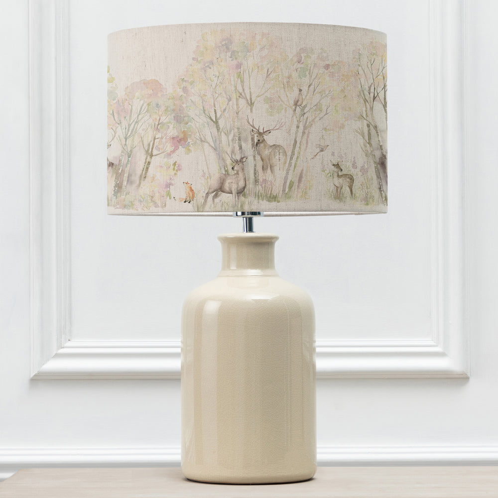 Elspeth Table Lampbase Cream/Enchanted Forest EVA 40cm Lampshade Forest - image 2