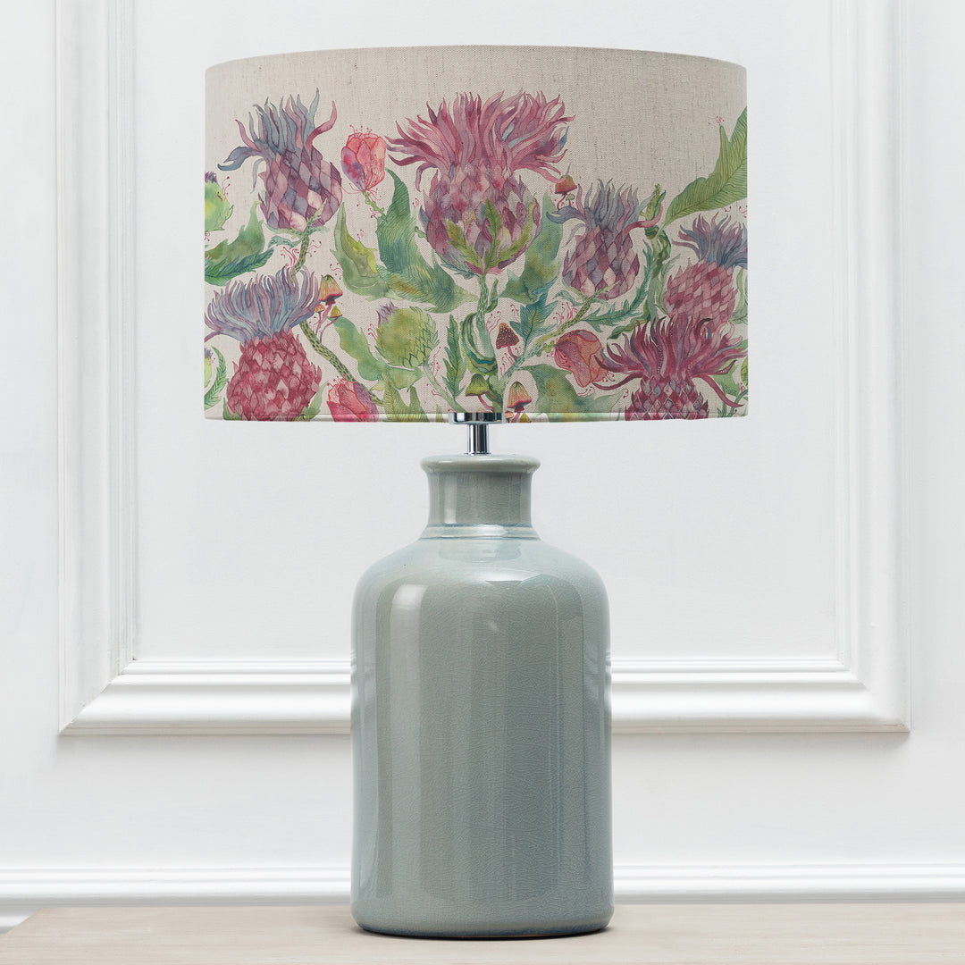 Elspeth Table Lampbase Duck Egg/Fairytale Bristle EVA 40cm Lampshade Damson - image 2