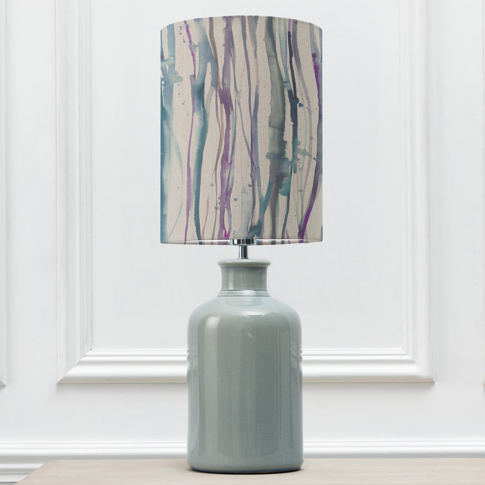 Elspeth Table Lampbase Duck Egg/Falls Anna 25x35 Cm Lampshade Indigo - image 2