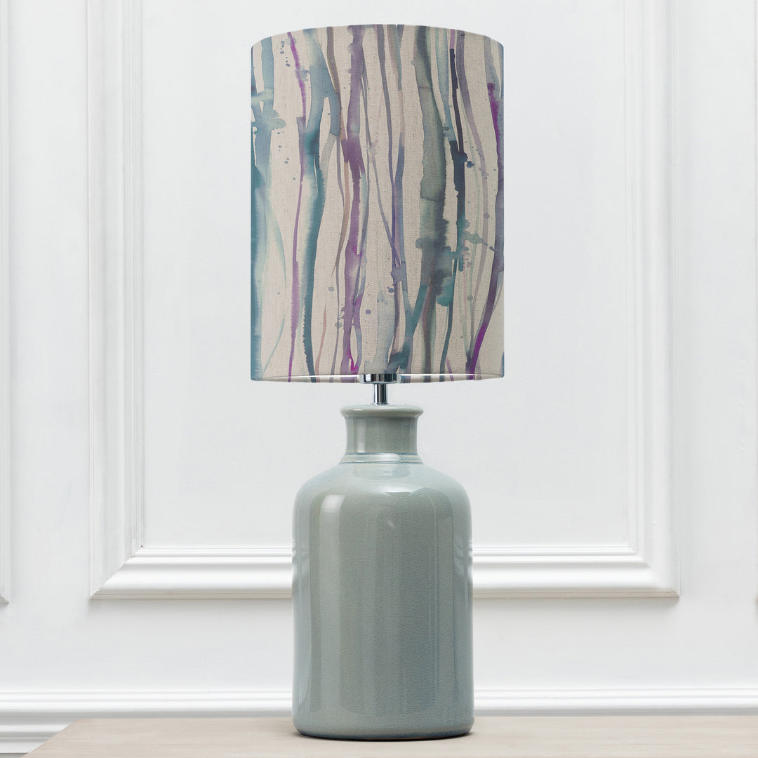 Elspeth Table Lampbase Duck Egg/Falls Anna 25x35 Cm Lampshade Indigo - image 2