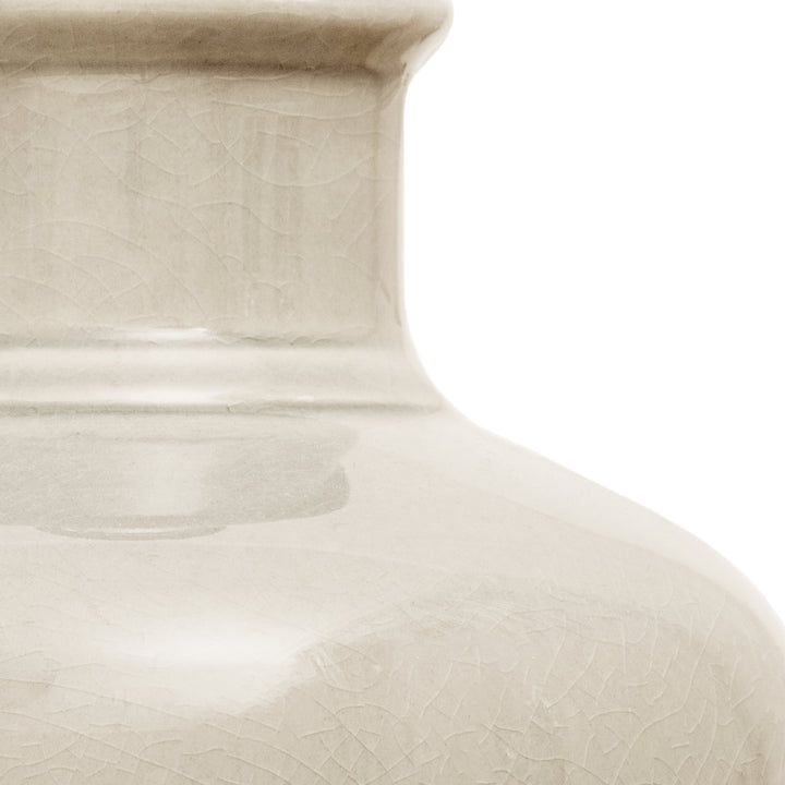 ELSPETH TABLE LAMPBASE CREAM/HERMIONE EVA 40CM LAMPSHADE LINEN