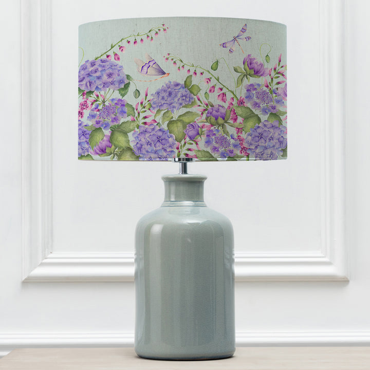 ELSPETH TABLE LAMPBASE DUCK EGG/SERAPHINIA DUCK EGG EVA 40CM LAMPSHADE MULTI
