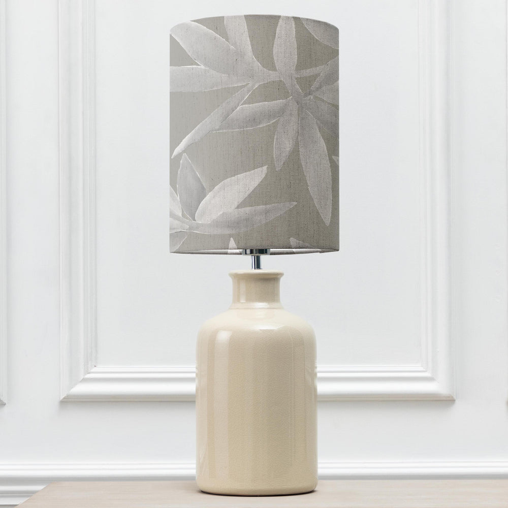 Elspeth Table Lampbase Cream/Silverwood Anna 25x35cm Lampshade Snow - image 2