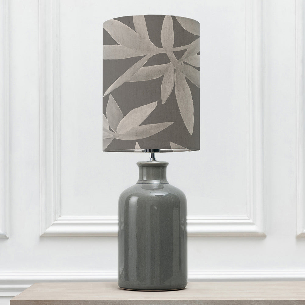 Elspeth Table Lampbase Grey/Silverwood Anna 25x35cm Lampshade Frost - image 2
