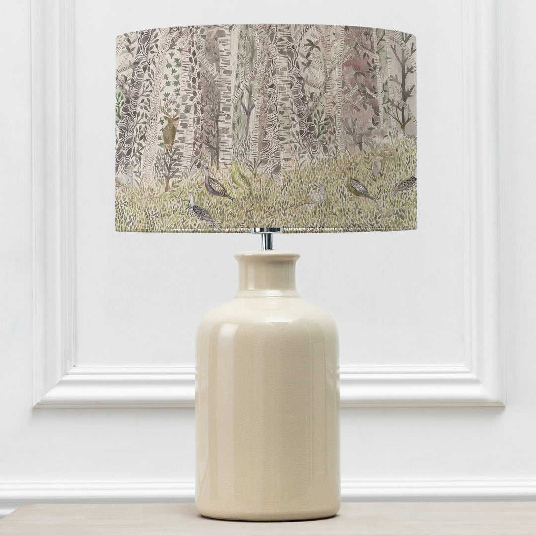 Elspeth Table Lampbase Cream/Whimsical Tale EVA 40cm Lampshade Willow - image 2