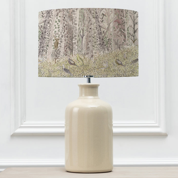 Elspeth Table Lampbase Cream/Whimsical Tale EVA 40cm Lampshade Willow - image 2