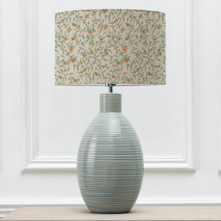 EPONA TABLE LAMPBASE DUCK EGG/AURA EVA 40CM LAMPSHADE MOSS