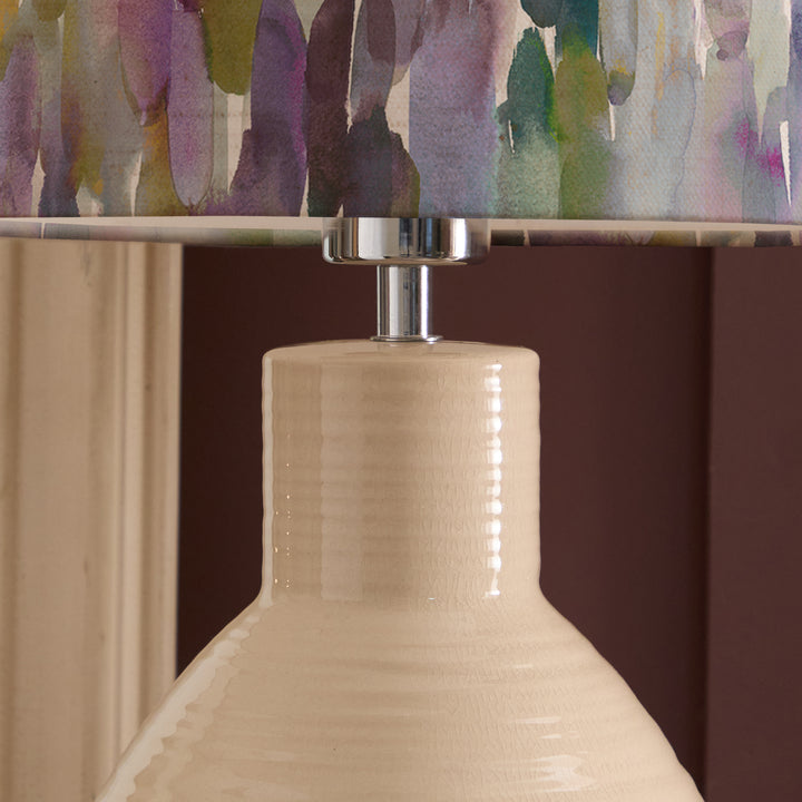 Epona Table Lampbase Cream/Azima EVA 40cm Lampshade Indigo - image 4