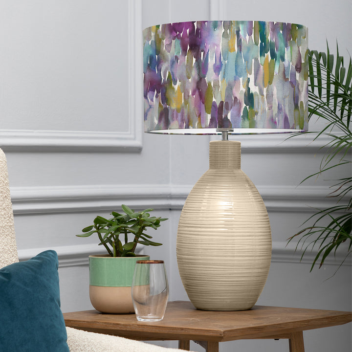 Epona Table Lampbase Cream/Azima EVA 40cm Lampshade Indigo - image 9