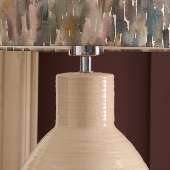 Epona Table Lampbase Cream/Azima EVA 40cm Lampshade Ironstone - image 4