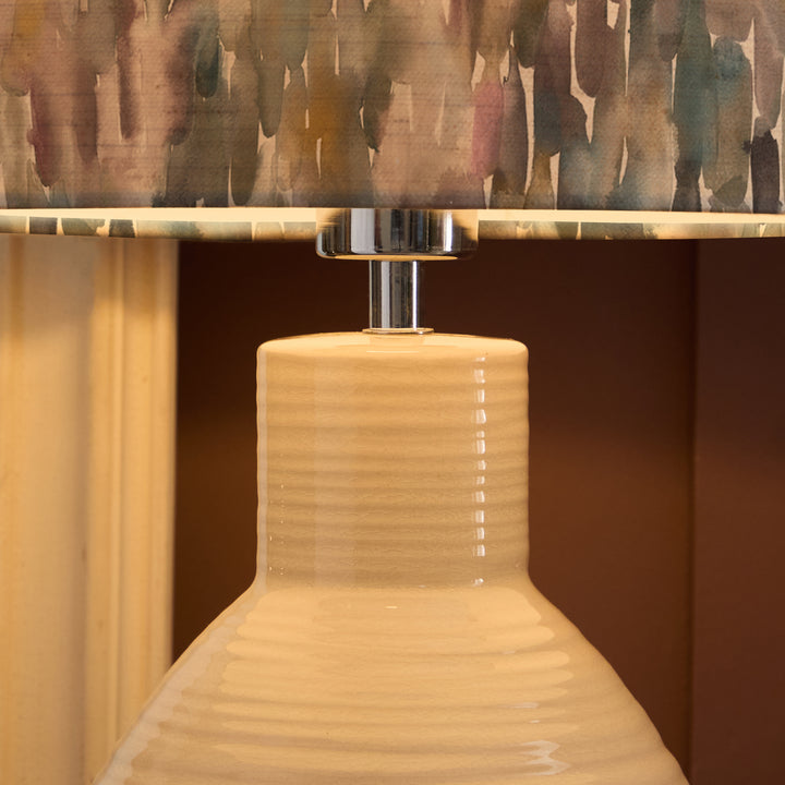 Epona Table Lampbase Cream/Azima EVA 40cm Lampshade Ironstone - image 5