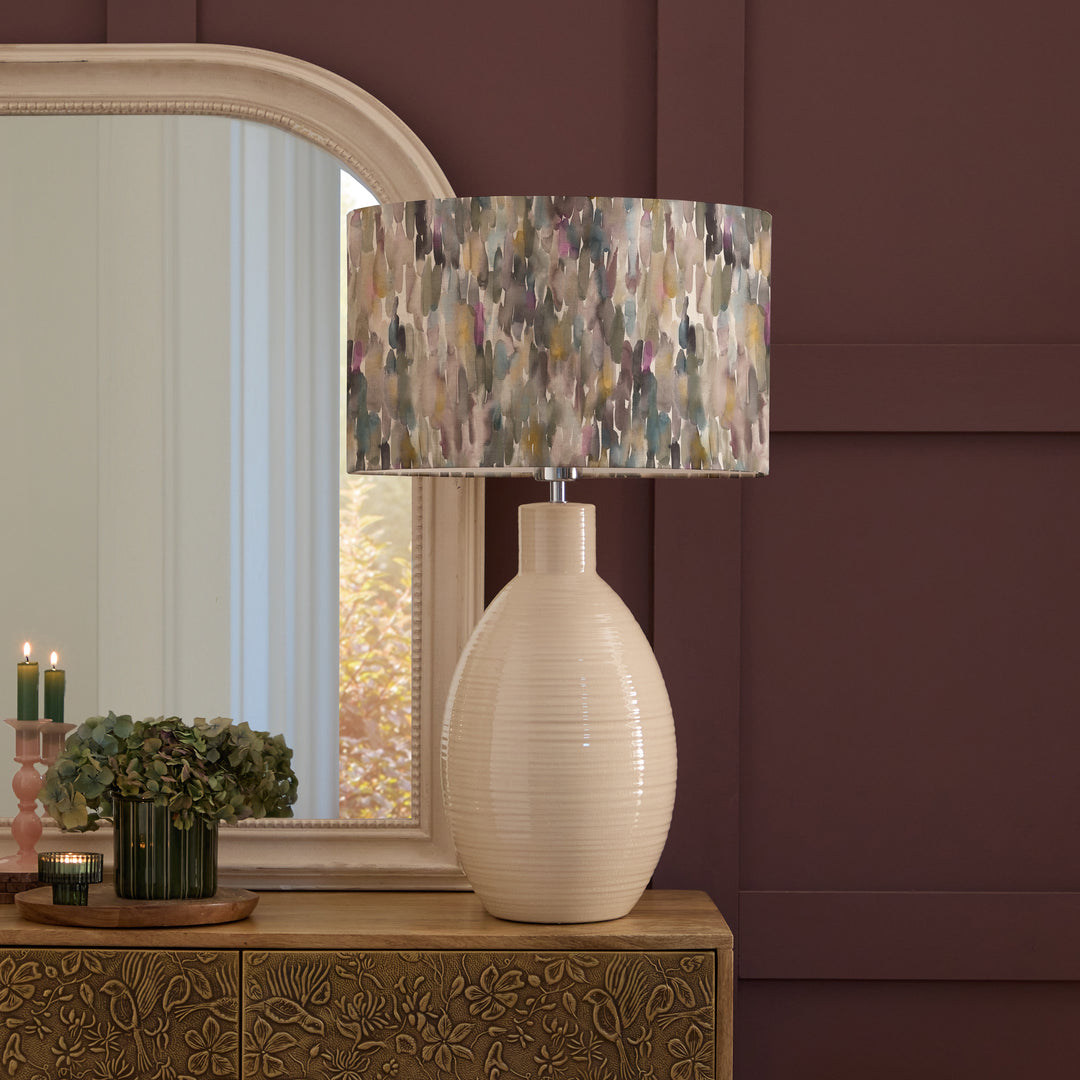 Epona Table Lampbase Cream/Azima EVA 40cm Lampshade Ironstone - image 8