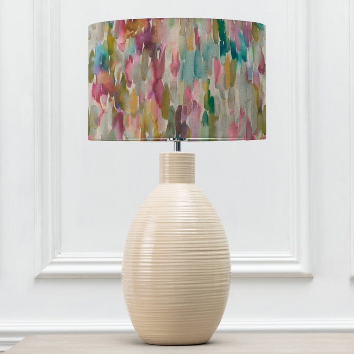 EPONA TABLE LAMPBASE CREAM/AZIMA EVA 40CM LAMPSHADE LOTUS