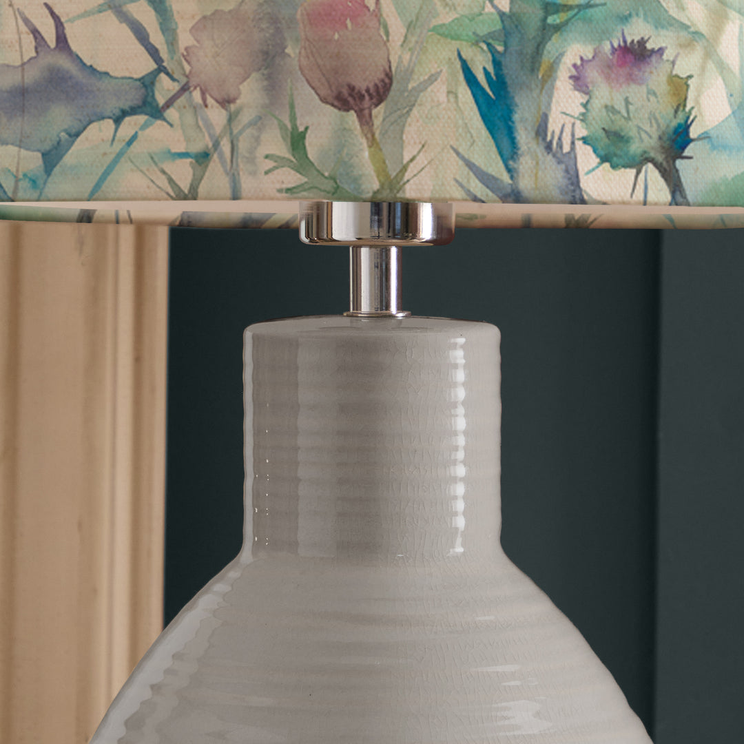Epona Table Lampbase Duck Egg/Cirsium EVA 40cm Lampshade Damson - image 4