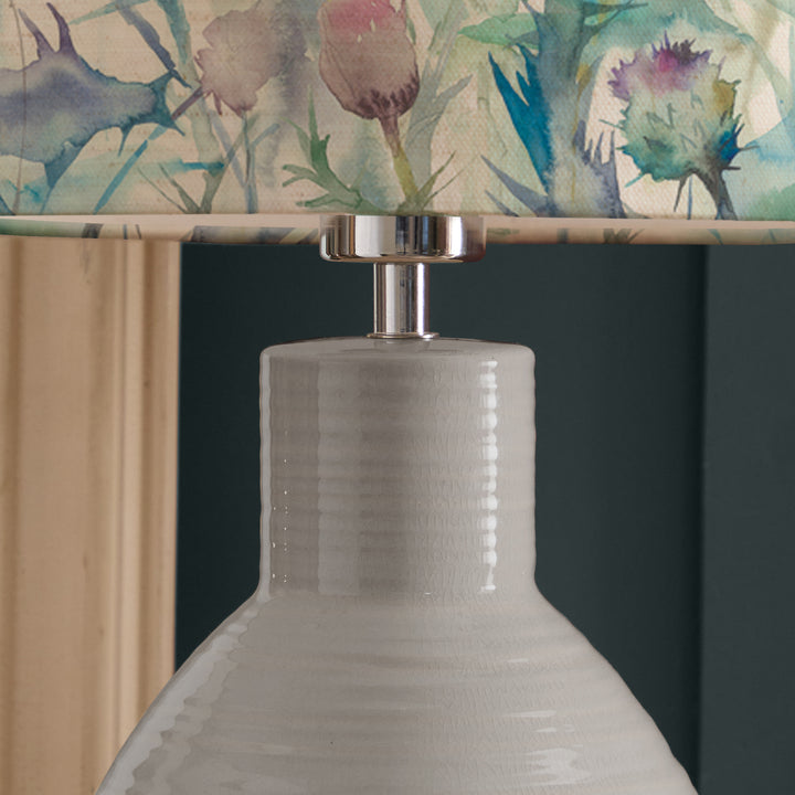 Epona Table Lampbase Duck Egg/Cirsium EVA 40cm Lampshade Damson - image 4