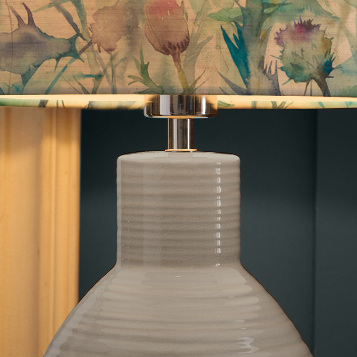 Epona Table Lampbase Duck Egg/Cirsium EVA 40cm Lampshade Damson - image 5