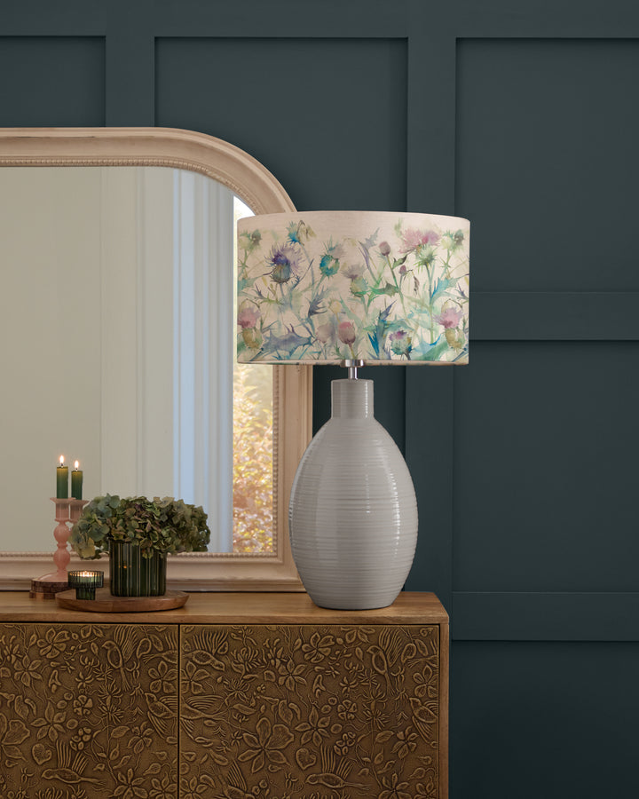 Epona Table Lampbase Duck Egg/Cirsium EVA 40cm Lampshade Damson - image 8