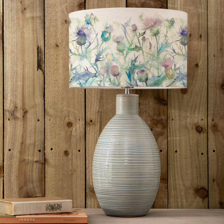 Epona Table Lampbase Duck Egg/Cirsium EVA 40cm Lampshade Damson - image 9