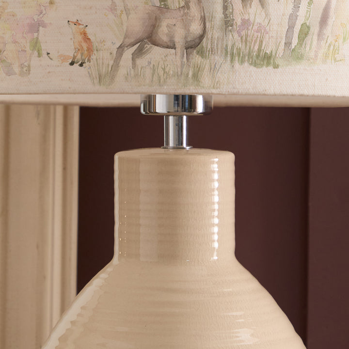 Epona Table Lampbase Cream/Enchanted Forest EVA 40cm Lampshade Forest - image 4
