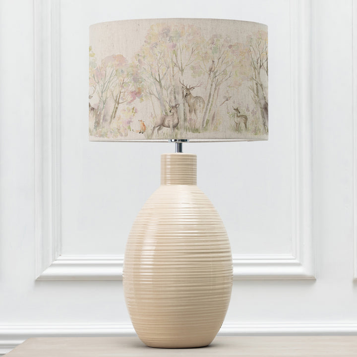 EPONA TABLE LAMPBASE CREAM/ENCHANTED FOREST EVA 40CM LAMPSHADE FOREST