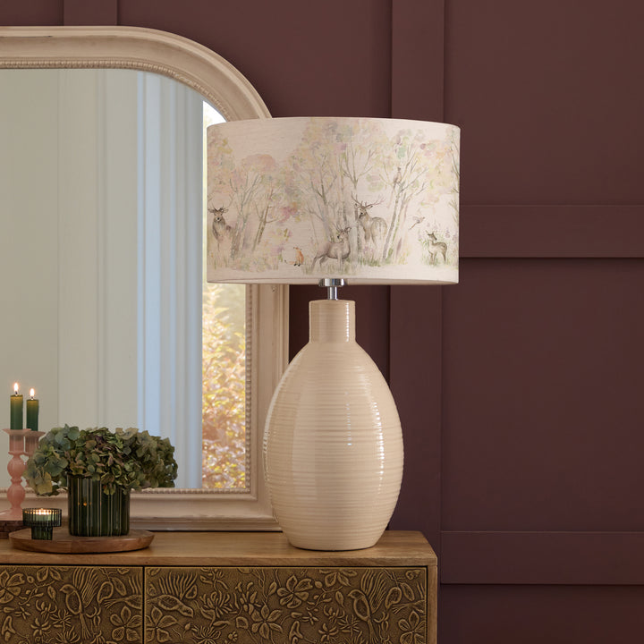 Epona Table Lampbase Cream/Enchanted Forest EVA 40cm Lampshade Forest - image 8