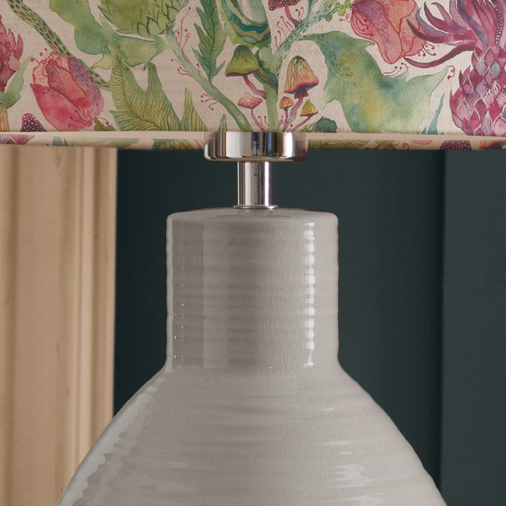 Epona Table Lampbase Duck Egg/Fairytale Bristle EVA 40cm Lampshade Damson - image 4