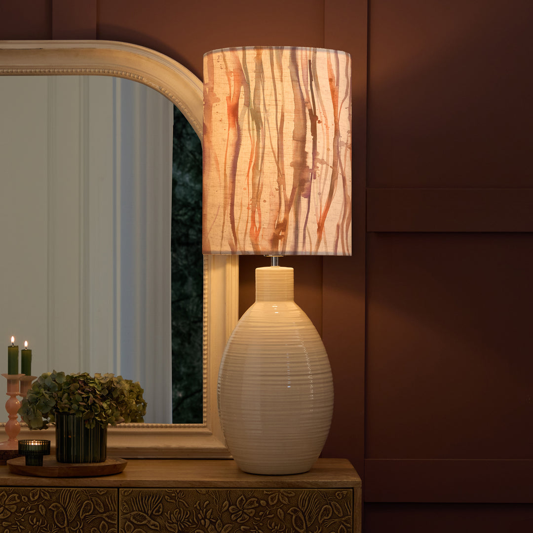 EPONA TABLE LAMPBASE CREAM/FALLS ANNA 30X40 CM LAMPSHADE IRONSTONE