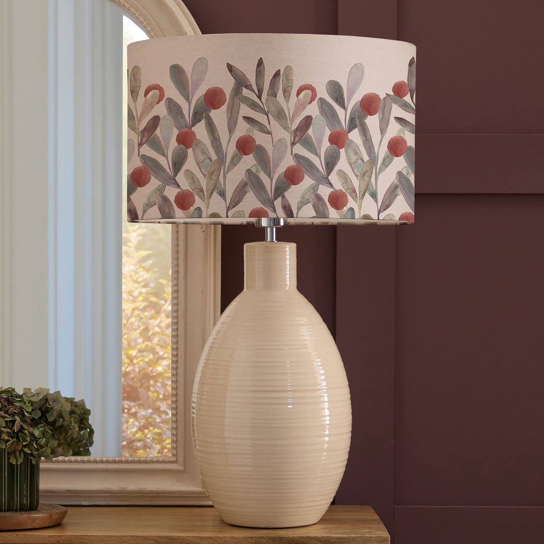 Epona Table Lampbase Cream/Katsura EVA 40cm Lampshade Mulberry