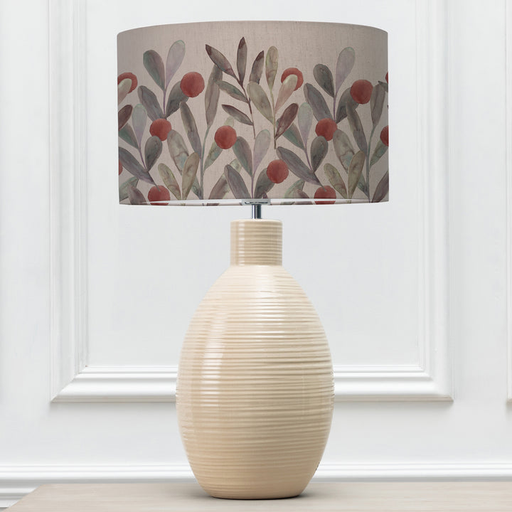 EPONA TABLE LAMPBASE CREAM/KATSURA EVA 40CM LAMPSHADE MULBERRY