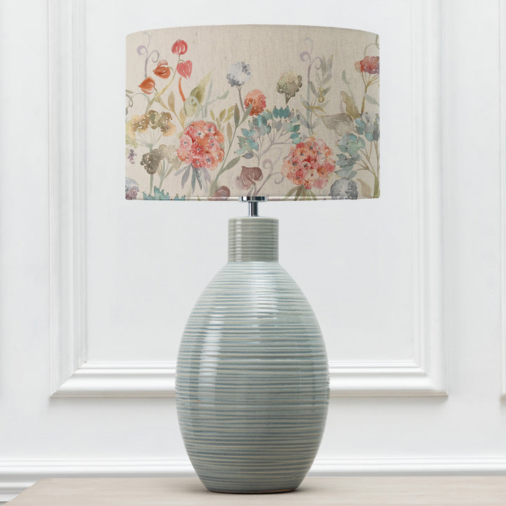 EPONA TABLE LAMPBASE DUCK EGG/PATRICE EVA 40CM LAMPSHADE CINNAMON