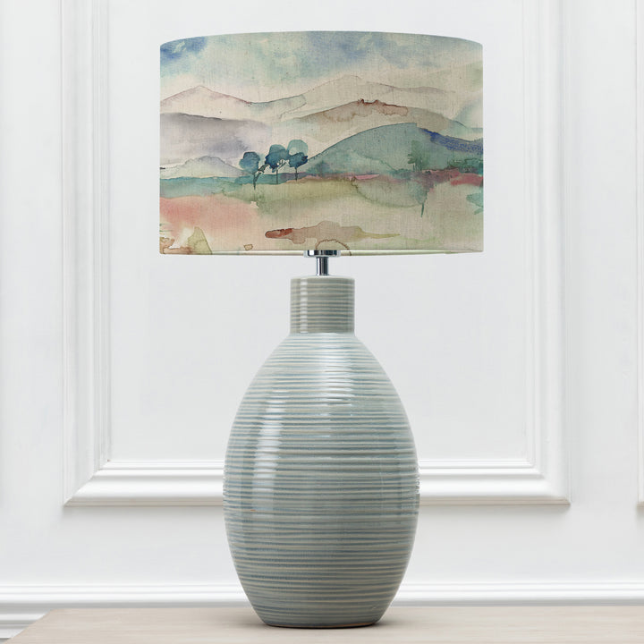 EPONA TABLE LAMPBASE DUCK EGG/RUSSER SHORES EVA 40CM LAMPSHADE LINEN