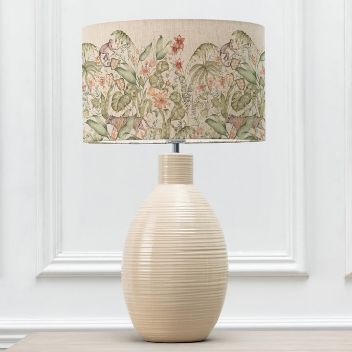 EPONA TABLE LAMPBASE CREAM/TOPICAL UTOPIA EVA 40CM LAMPSHADE MULTI