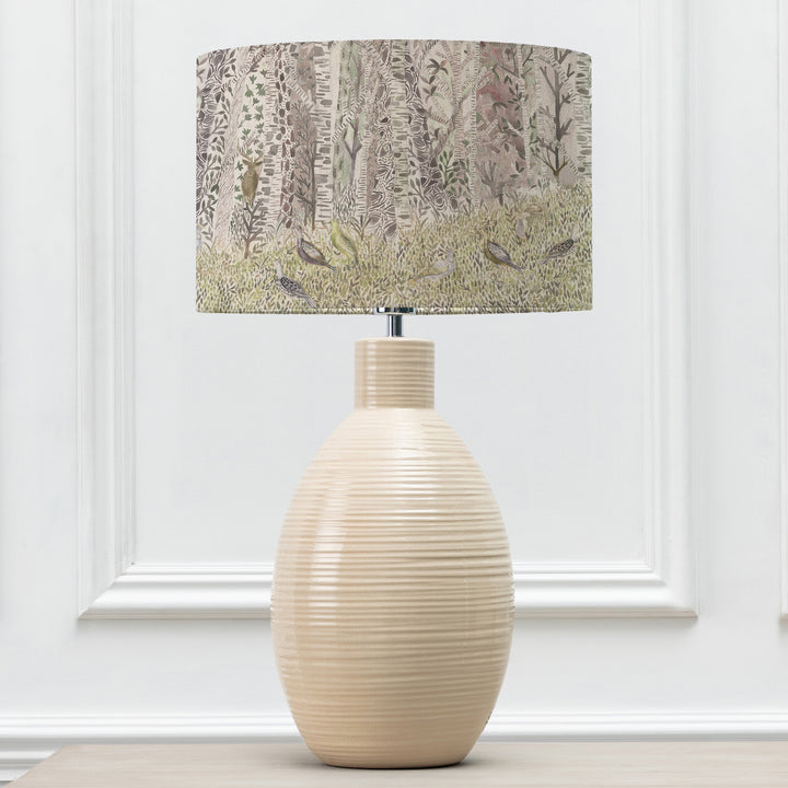 EPONA TABLE LAMPBASE CREAM/WHIMSICAL TALE EVA 40CM LAMPSHADE WILLOW