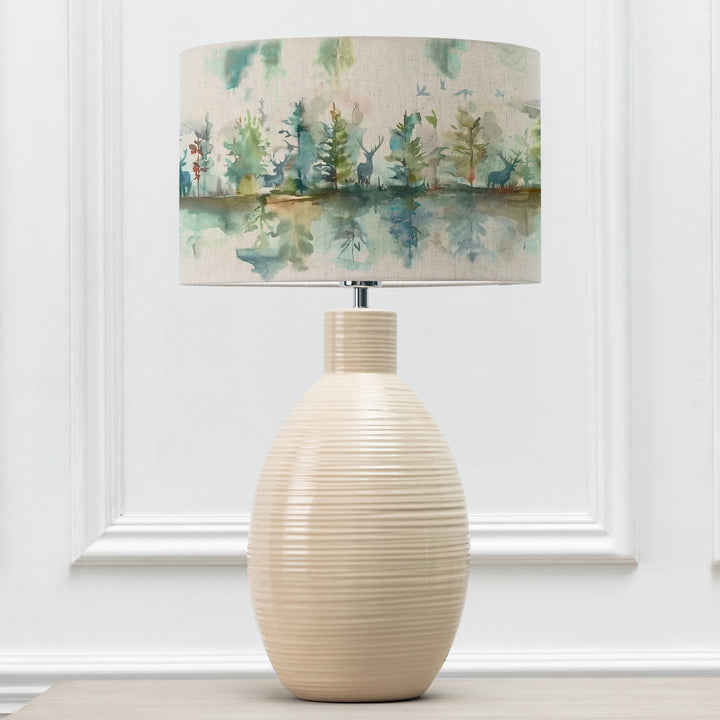 EPONA TABLE LAMPBASE CREAM/WILDERNESS EVA 40CM LAMPSHADE TOPAZ