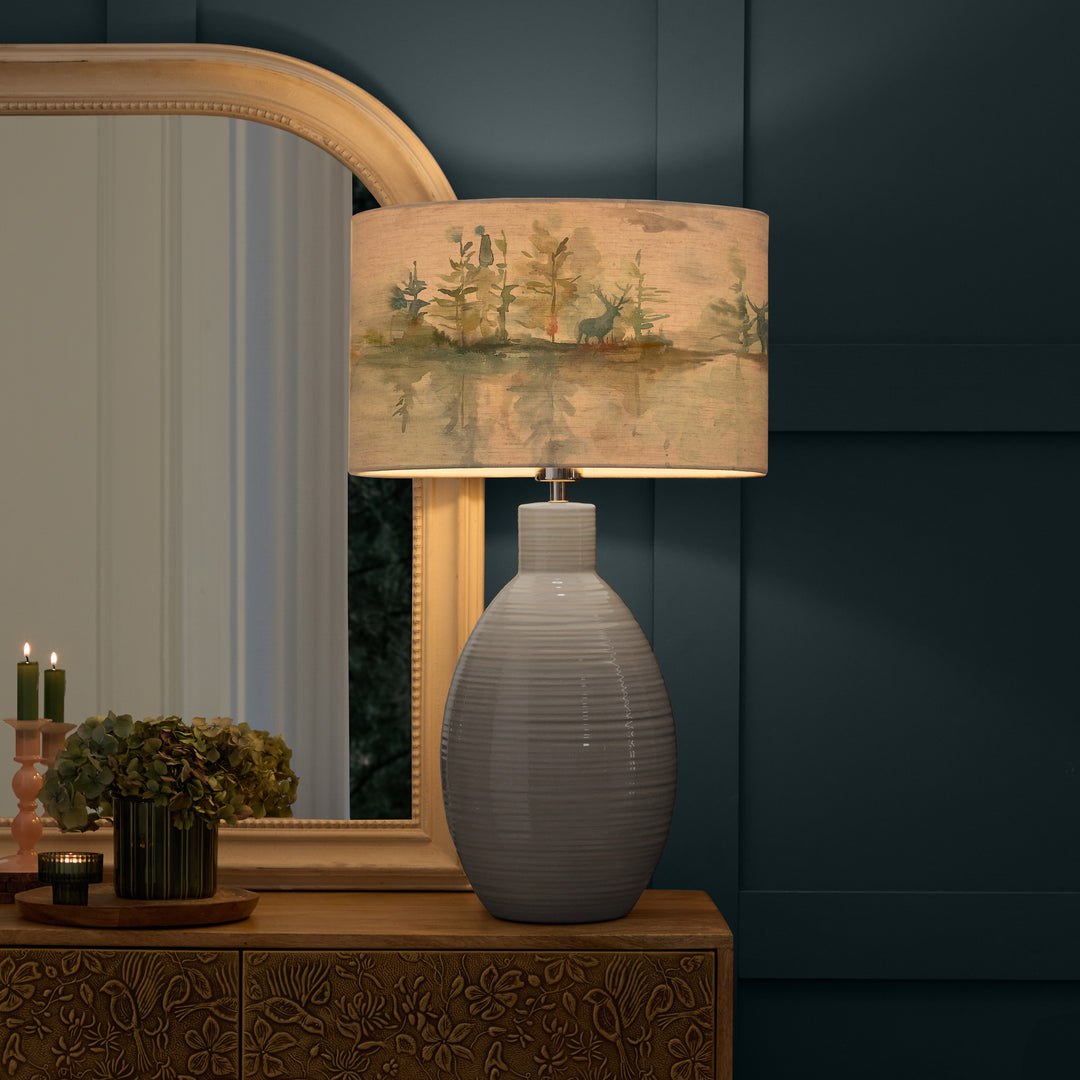 EPONA TABLE LAMPBASE DUCK EGG/WILDERNESS EVA 40CM LAMPSHADE TOPAZ