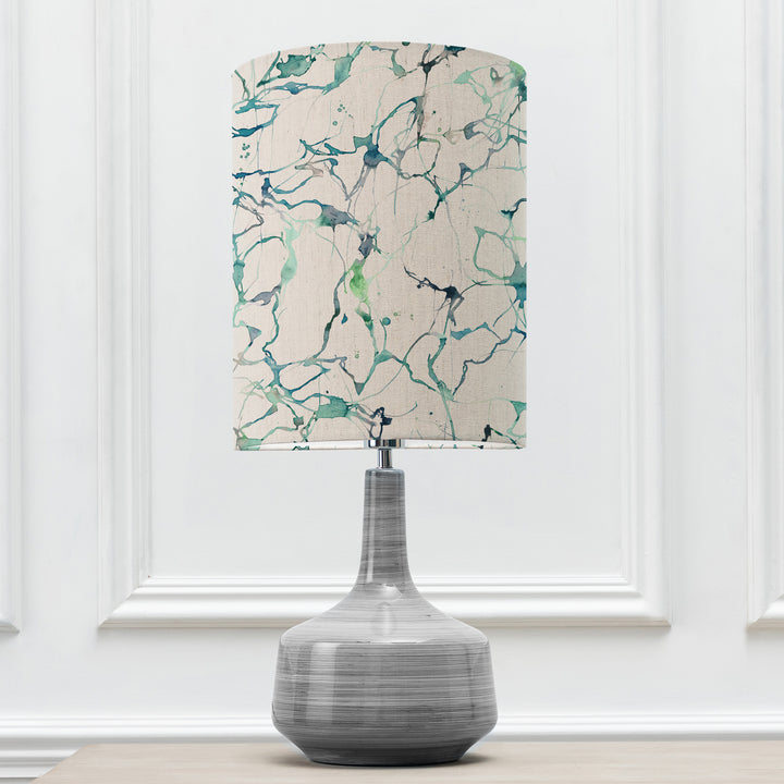 Eris Table Lampbase Slate/Carrara Anna 30cm Lampshade Ocean - image 2