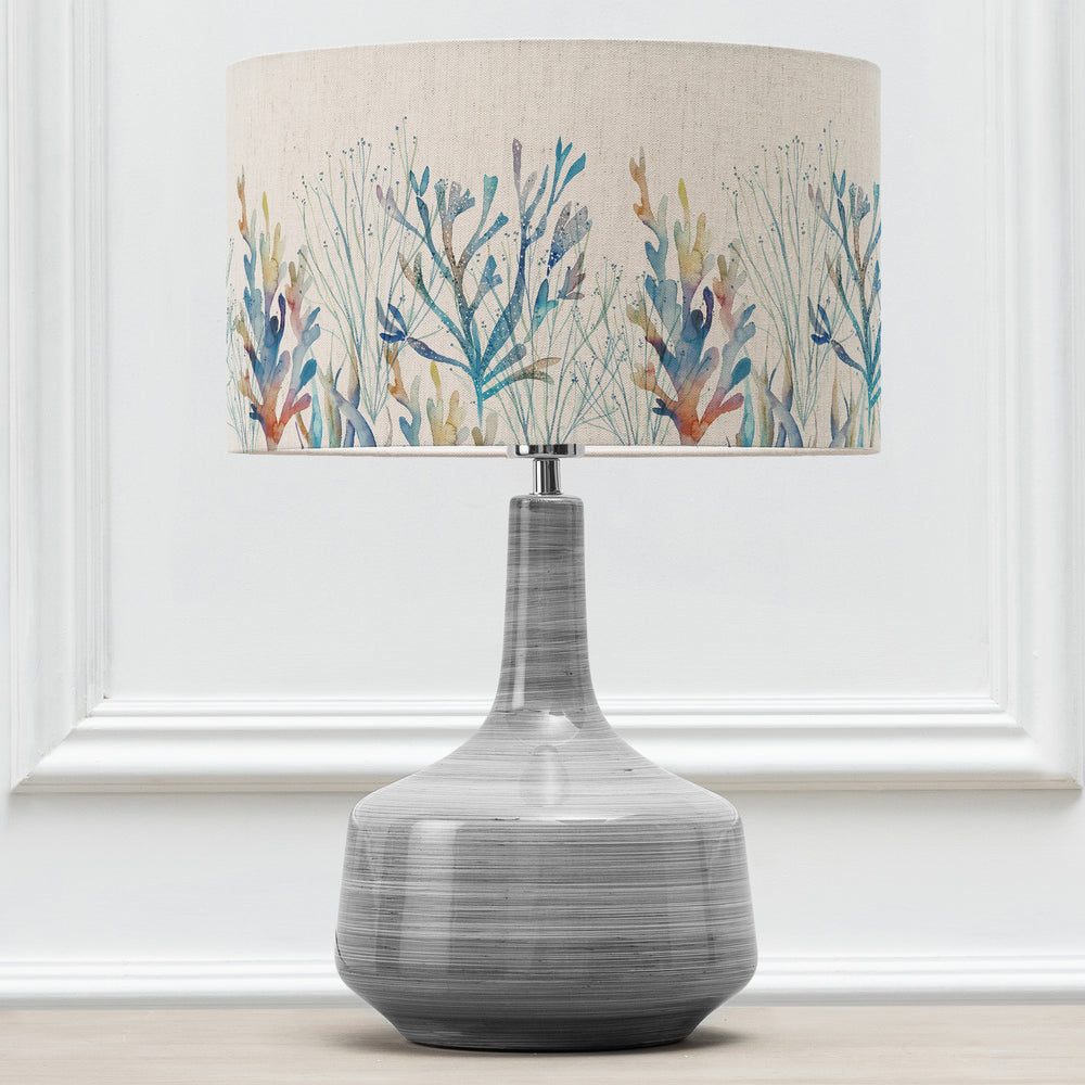Eris Table Lampbase Slate/Coral Reef EVA 37cm Lampshade Cobalt - image 2