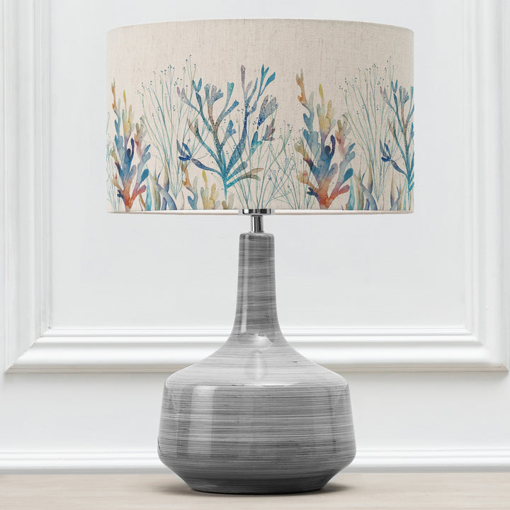 Eris Table Lampbase Slate/Coral Reef EVA 37cm Lampshade Cobalt - image 2