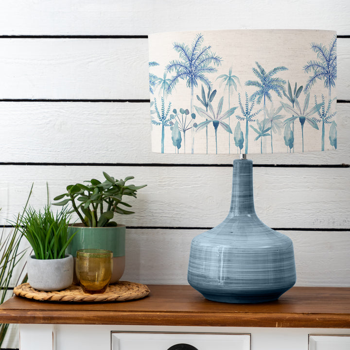 Eris Table Lampbase Cobalt/Cozzo Cobalt EVA 37cm Lampshade Blue