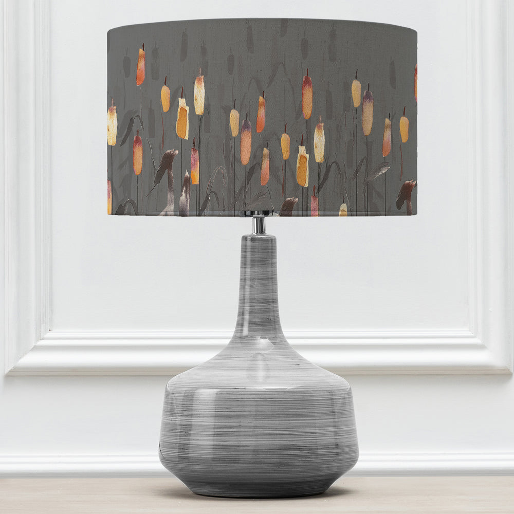 Eris Table Lampbase Slate/Orientalis EVA 37cm Lampshade Amber - image 2