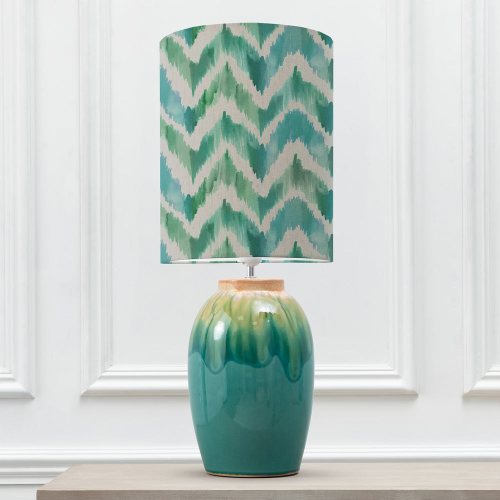Eucalypt Table Lampbase Aqua/Savannah Anna 30cm Lampshade Isla - image 2